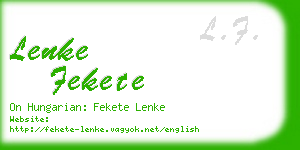 lenke fekete business card